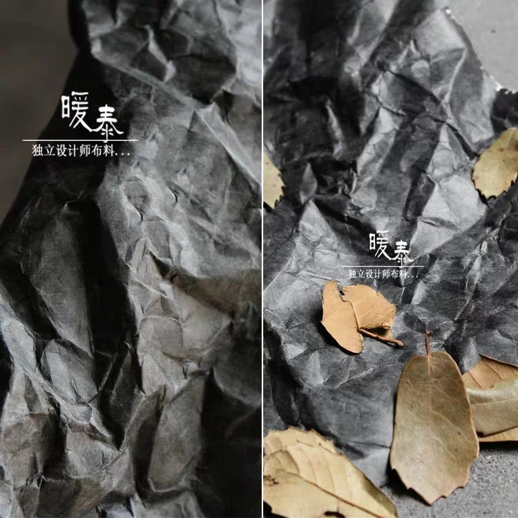 

Black earth color Hard feeling Tearing Resistant Tyvek Washing breathe paper cloth bag fashion creative Designer Fabric