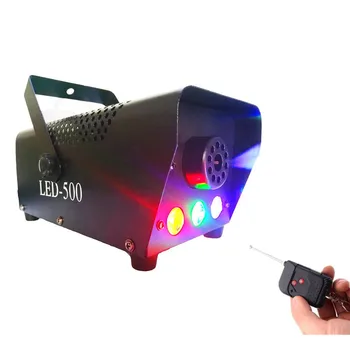 

Mini LED RGB 500W Fog Smoke Mist Machine Effect Disco DJ Party Stage Fogger Generator/Atomization Sterilization Smoke Machine