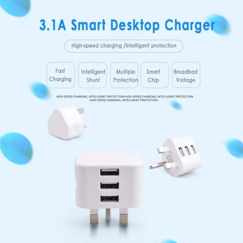 Adaptateur Secteur USB – Prise UK (Royaume-Uni) – Chargeur Mural 1 Port USB – Noir – Générique