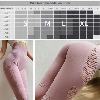 Solid Sports Leggings  High Waist Fitness Yoga Pants Women Seamless Long Tights Gym Tummy Control for Running Workout Sexy Butt 6