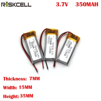 

UL1642 Lithium Battery 3.7V 701535 350mah Rechargeable Battery for BT Keyboard with CE RoHS MSDS UN38.3 LED Light Battery