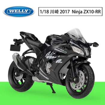 

1:18 WELLY Motorcycle 2017 Ninja ZX10-RR Metal Diecast Alloy Model Toys Gift