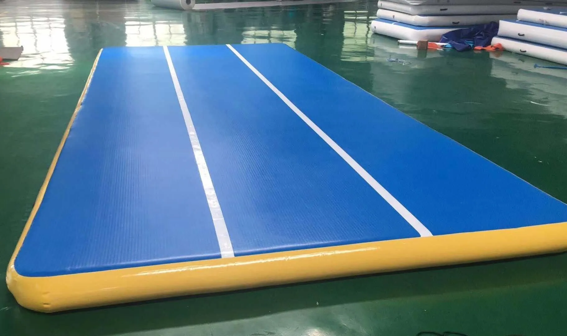 8x4x0.2m Air Mat Tumble Track Gymnastics Tumbling Mat Inflatable Gym Mats with Electric Air Pump
