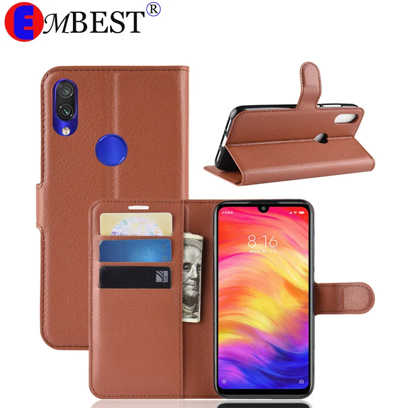 Роскошный кожаный чехол-книжка EMBEST для Xiaomi Redmi Note 2 3 4 4X 5A 5 6 7/5 Pro Prime с отделениями