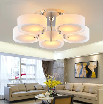 

NEW Modern Ceiling Lights modern fashionable design dining room lamp pendente de teto de cristal white shade acrylic lustre