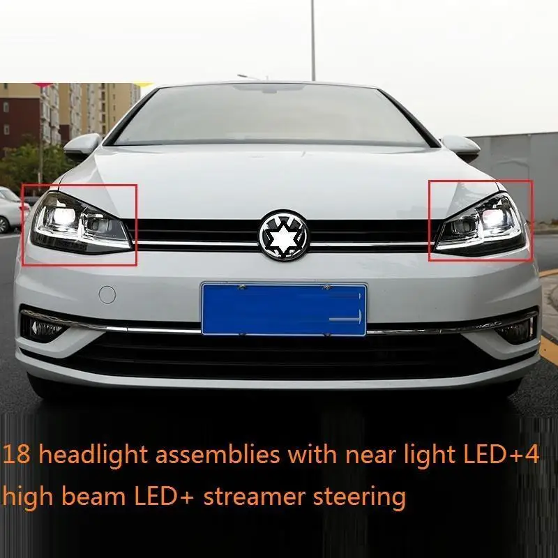 Ходовые огни Luces Para авто светодиодный Assessoires Поворотники боковые Automovil автомобильное освещение фары 18 для Volkswagen Golf 7 - Цвет: Number 11