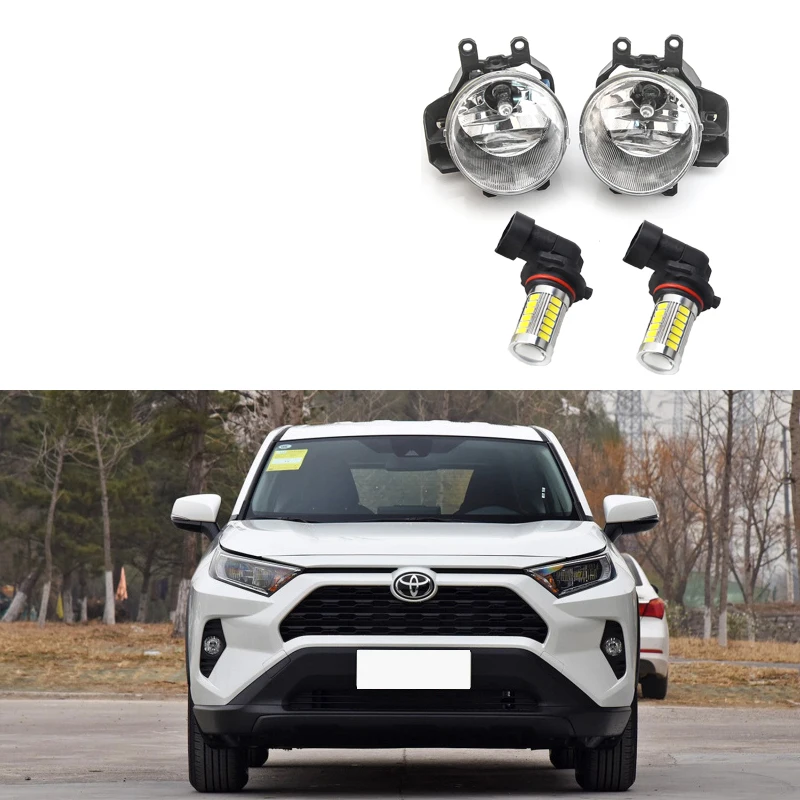 led fog Для Toyota RAV4 RAV 4 противотуманный светильник s светодиодный галогенный противотуманный светильник Противотуманные фары головной светильник s головной светильник рамка drl светодиодный противотуманный светильник s - Цвет: led fog