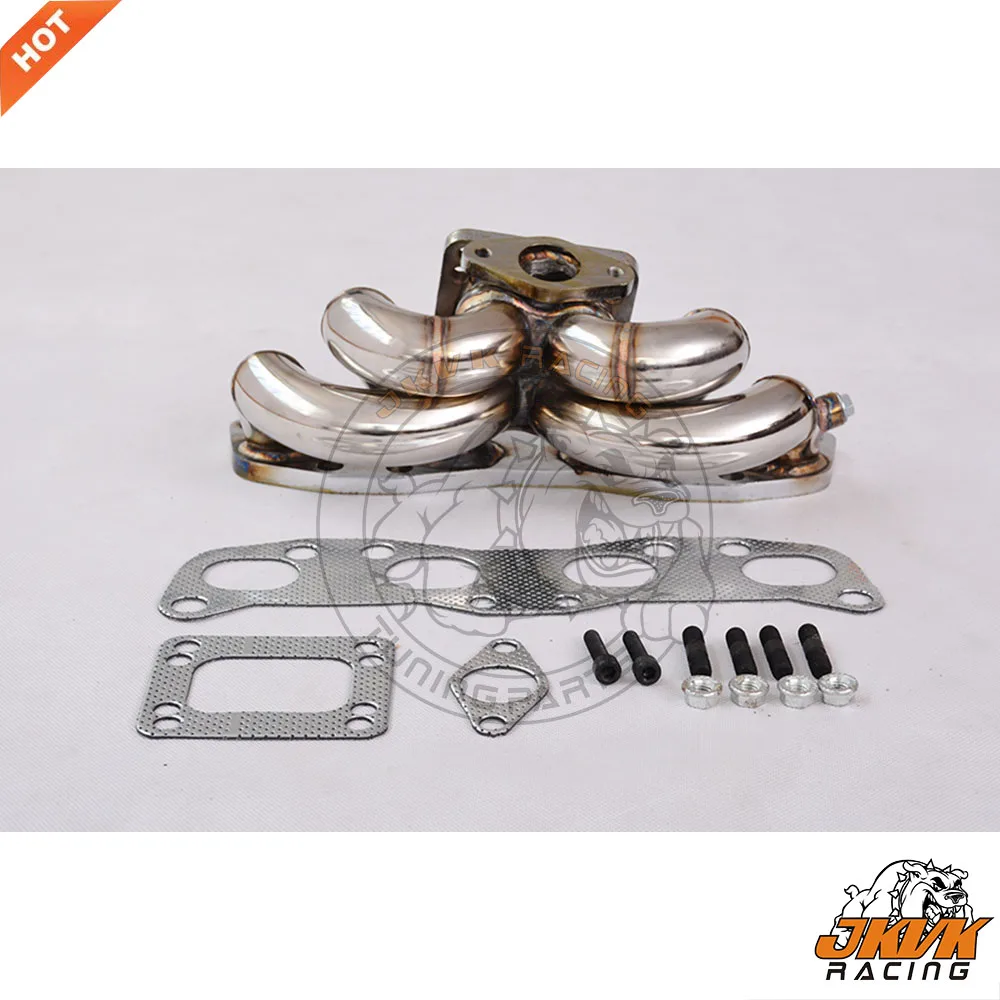 JKVK гоночный коллектор из нержавеющей стали T3 T4Turbo для 180sx 200sx silvia CA18DET Топ mount1989-1998
