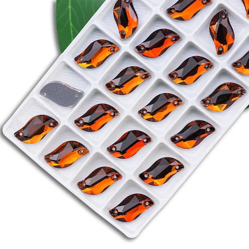 Sparkling S-Shape Colorful Glass Rhinestones