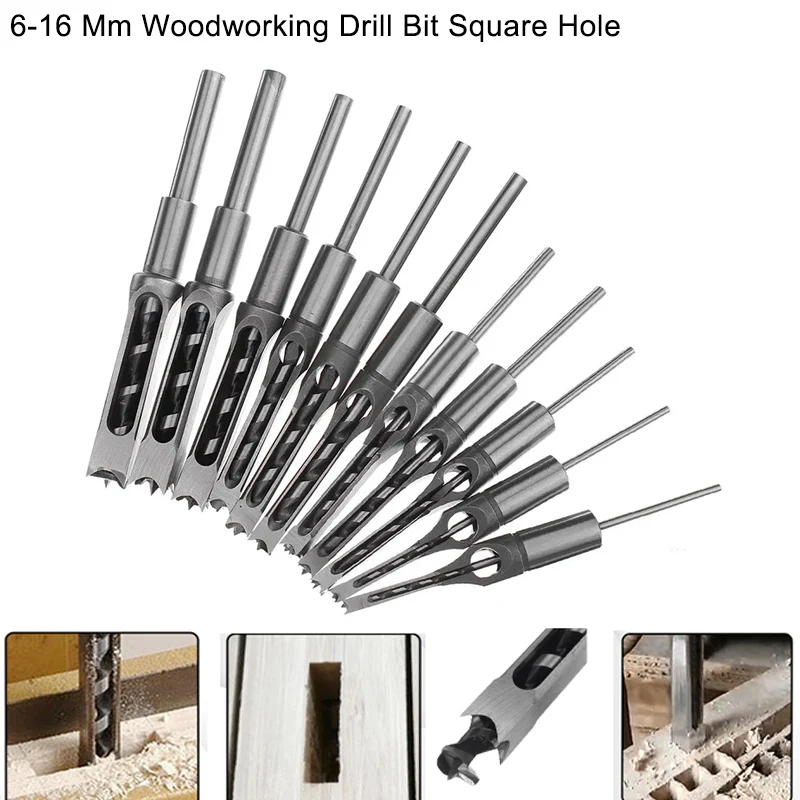 616MmWoodworkingDrillBitSquareHoleChiselMortiseChiselHoleOpenerWoodworkingMortise