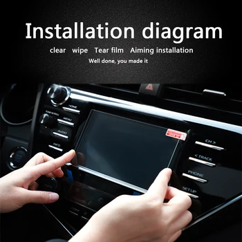 

For Toyota Camry 70 V70 Xv70 2018 2019 Navigation Screen Protector Cover Protective Film Control of LCD Screen Film Sticker