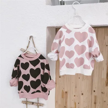 

Baby Girls Sweatshirt Toddler Kids Boy Cute Love Pattern Hoody Tops Hoodie Baby Girls Coat Outerwear Casual Pullovers Wholesale
