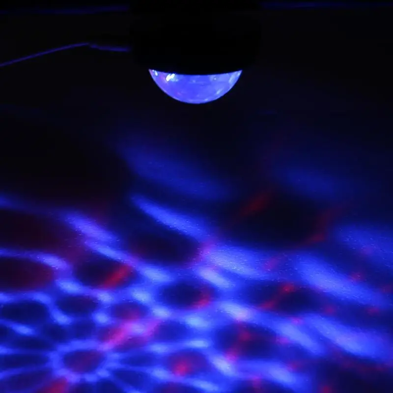 USB перезаряжаемые мини шар светящиеся RGB светодиодный свет автомобиля Музыка Звук управление Авто Интерьер атмосферная декоративная лампа
