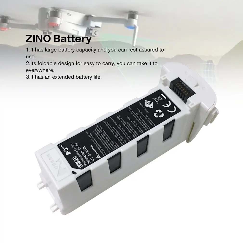 Hubsan ZINO Аккумулятор для беспилотника запасные части 11,4 в 3000 мАч батарея аксессуары для ZINO000-38 H117S 4K Foldadle HD FPV Дрон