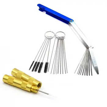 

Carburetor Airbrush Spray Gun 28 Piece Needle and Brush Cleaning Tool Set Kit-22 Wire Needles 5 Brushes 1 Sharp Pick-Carb Cabon