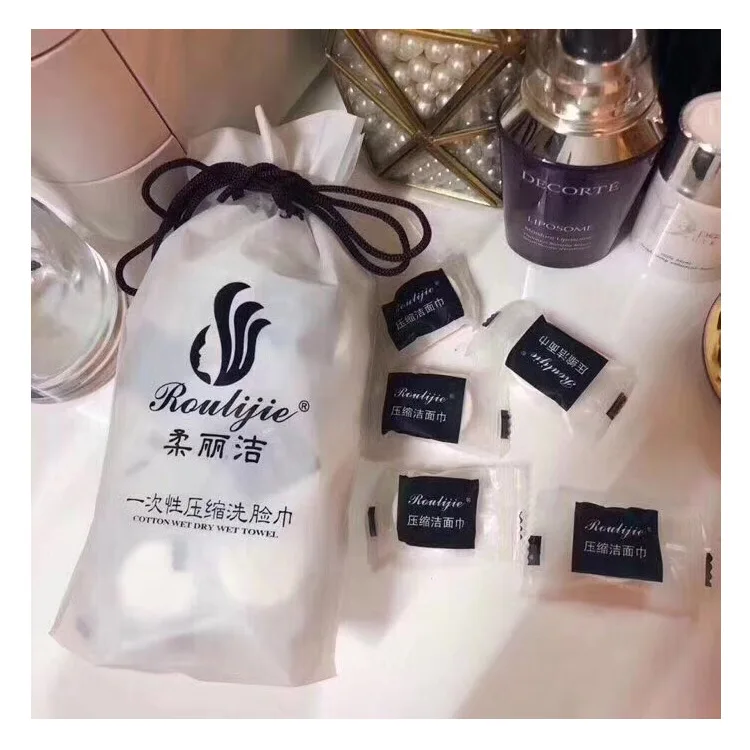 

Soft Lijie Compressed Towel Pure Cotton Disposable Washcloth Outdoor Face Towel Beauty Remover Cleaning Towel Manufacturers Stra