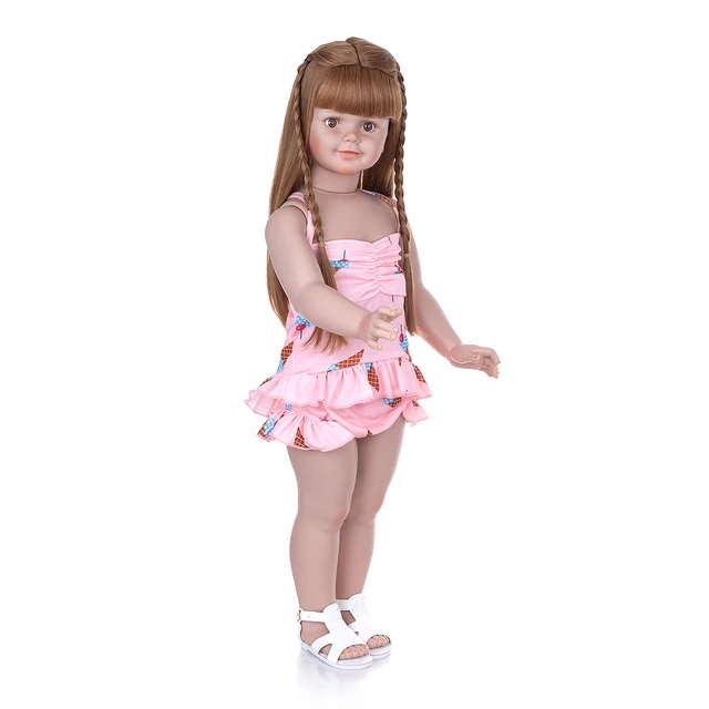 NPK87cm-Énorme poupée bébé fille tout-petit réaliste, poupée à