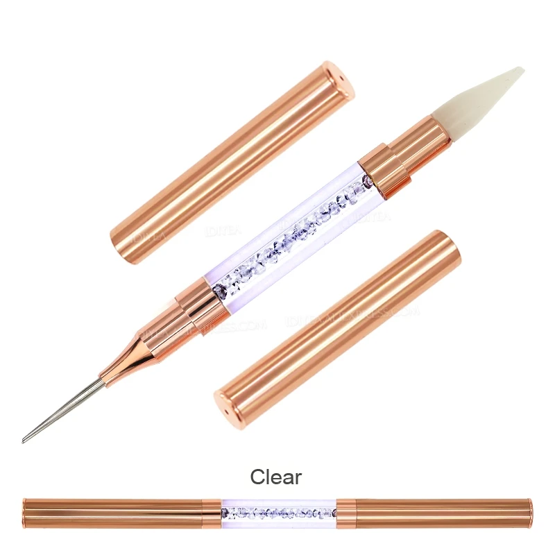 1set/lot quality Crystal Pen picking up Rhinestones Gems Sticky Wax Pencil DIY Tools for Nail art Cloth Diamond Picker Painting 