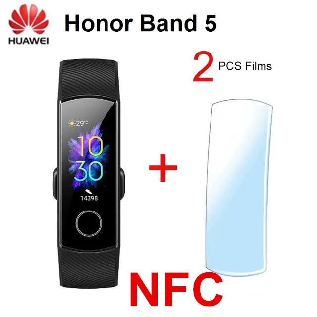 huawei Honor Band 5, версия NFC, сенсорный экран, смарт-браслет, фитнес-трекер, пульсометр, уровень кислорода в крови, смарт-браслет Honor Band 5 - Цвет: NFC