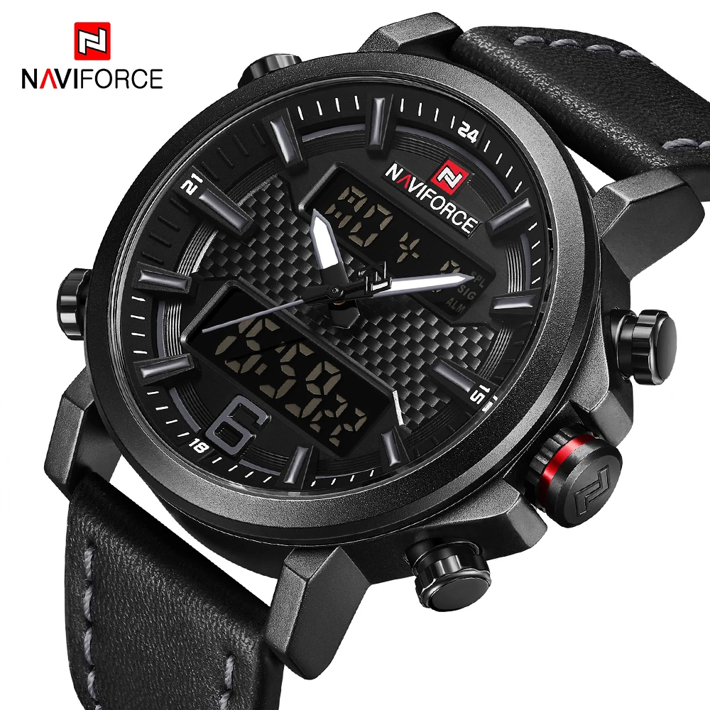 NAVIFORCE модные мужские светлые роскошные брендовые водонепроницаемые