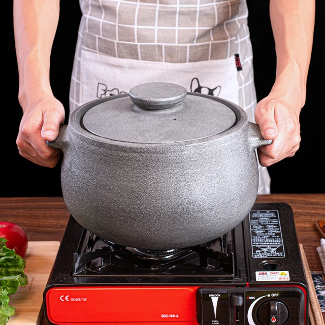 Ying Jing Fekete Rakott Serpenyő Gázleves Használjon Speciális Egészségügyi Edényt Régimódi Agyag - Image 2