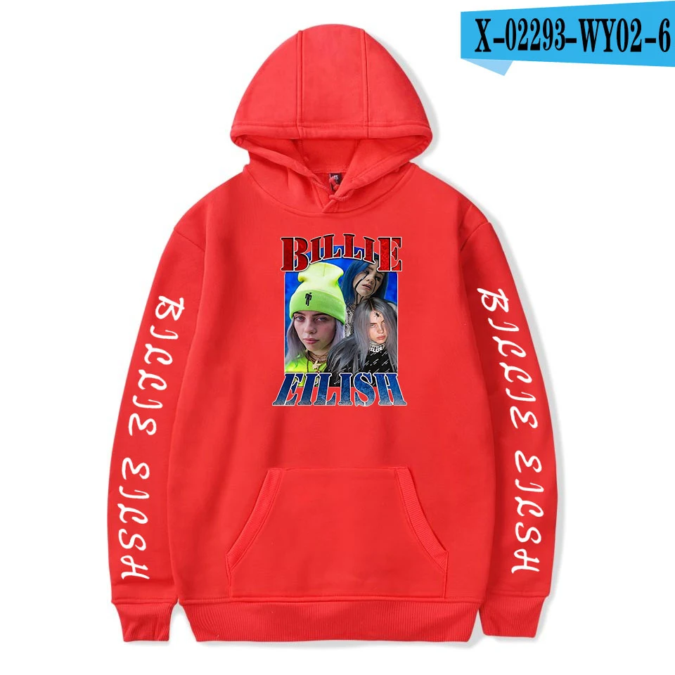 As picture Новая популярная модная Толстовка Billie Eilish, женская и Мужская толстовка, пуловер на осень и зиму для мальчиков и девочек, удобное белое пальто - Цвет: As picture