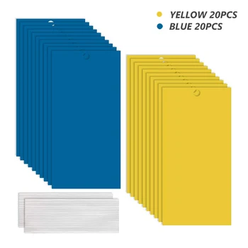 

Strong Flies Traps Blue Board Double Side Bugs Sticky Board Pest Killer 20pcs Orchard GnatsLeaf Aphids Catching Aphid Insects