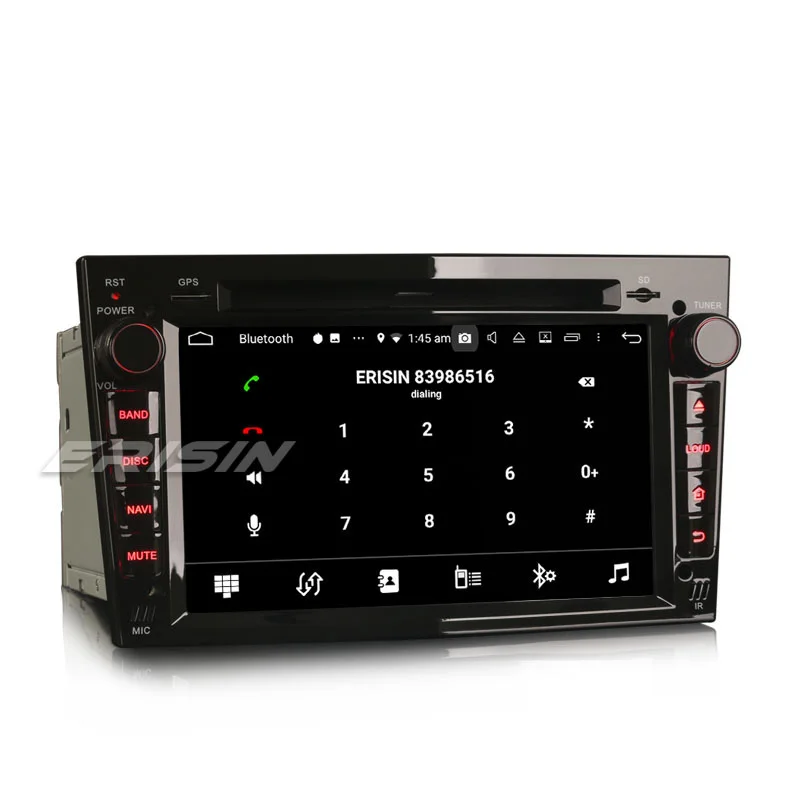 Erisin ES7760PB " Android 9,0 Восьмиядерный 4 Гб ram автомобильный DVD Радио BT для Opel Vauxhall Vivaro Astra Corsa Zafira