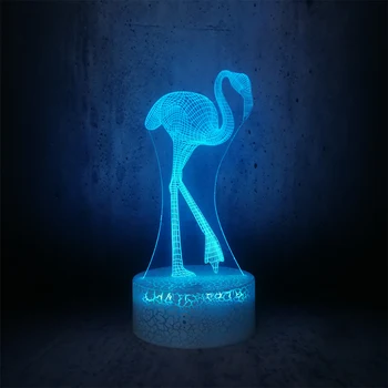 

Flamingo night light standing bird lamp animal shape bulb child room decor kids holiday gift