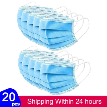 

Disposable Mask Protection Safety Face Mask for Air Pollution 3 Layers Filter Dustproof Earloop Non Woven Protective Masks Anti