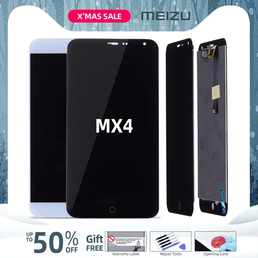 Дисплей для MEIZU MX4 Pro MX4 в сборе с тачскрином на рамке черный белый