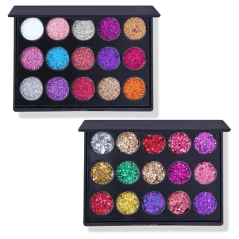 

Diamond sequin eyeshadow palette, 15 colors waterproof soft glitter, glitter, high gloss eyeshadow, glitter eyeshadow set