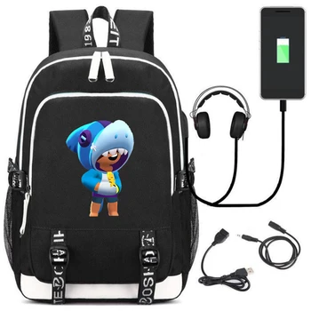 

BRAW-L STAT-S Anime Game Character Leon Backpack Men Women Travel Laptop Shoulder Bag Kids Teens School Bags Bookbag for Gift