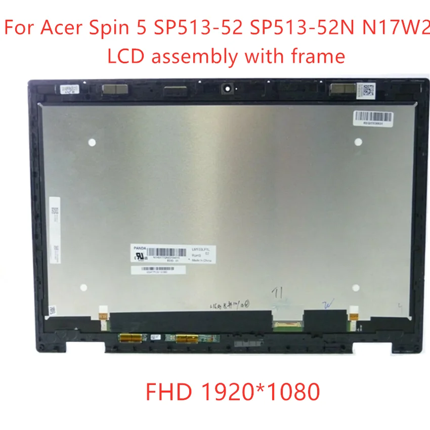 ЖК-дисплей 13 3 дюйма сенсорное стекло дигитайзер в сборе для Acer Spin 5 SP513-52 N17W2 1920*1080