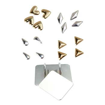 Billige 1 Pcs Salon Maniküre Finger Ring Farbe Palette Make Up Creme Foundation Mischen Palette & 1 Pcs Maniküre 3D Nagel Kunst Dekorationen