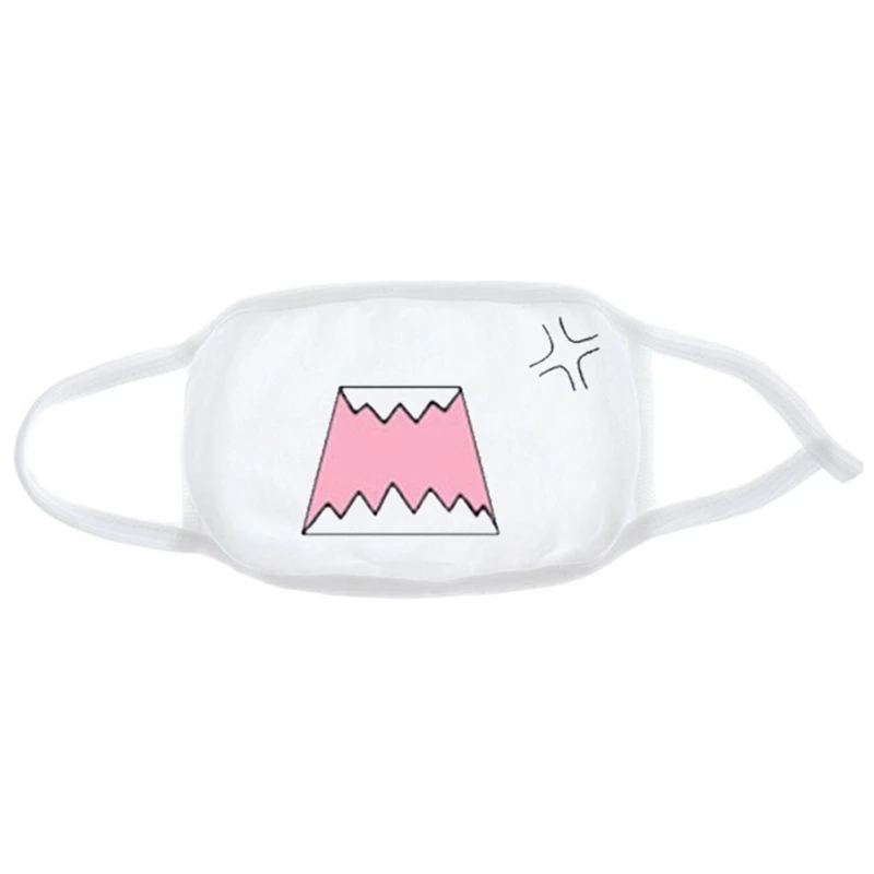 Fashion Expression Mouth Mask Anime Cotton Mouth Mask Unisex Mask Mouth-muffle Dustproof Respirator Cute Anti-Dust Mouth Covers - Color: Green