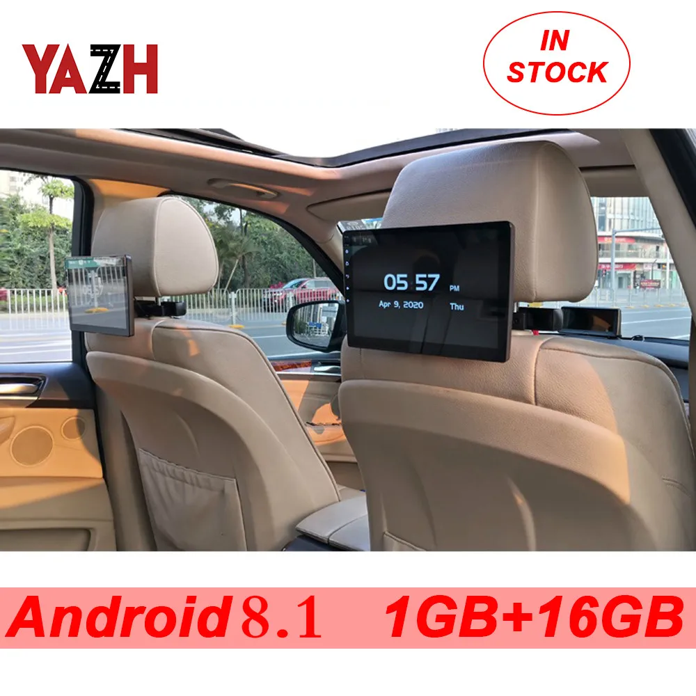 10.1 Inch Android 8.1 1GB+16GB Car Headrest Monitor 4K 1080P Screen Mirror WIFI/Bluetooth/USB/SD/HDMI/FM/Mirror Link/Miracast