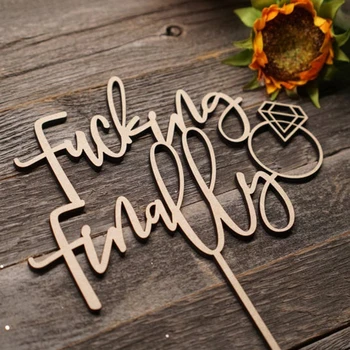 

Fucking Finally Wedding Cake Topper Unique Funny Bridal Shower Cake Topper Engagement Wedding Modern Cake Topper