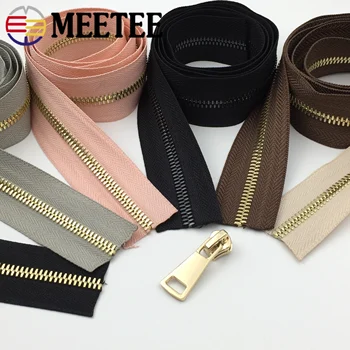 

1M 5# Metal Zippers for Sewing DIY Backpack Zip Repair Sport Coat Clothes Open-end Zipper Garment Accessories