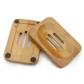 

1pc Natural Bamboo Wood Soap Box Tray Portable Soap Dishes Bathroom Shower Dish Storage Holder Plate Home Bathroom Supplies