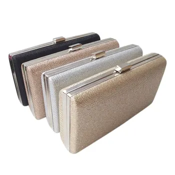 

New Arrival Bright Evening Party Clutch Bag Chain Small Box Square Hard Shell Handbag Shoulder Messenger Bag