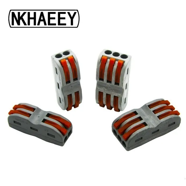 

PCT-222 Wire Connector SPL-2-3 Cage Spring New Universal Docking Fast Wiring Conductors Terminal Block Electrical Equipment