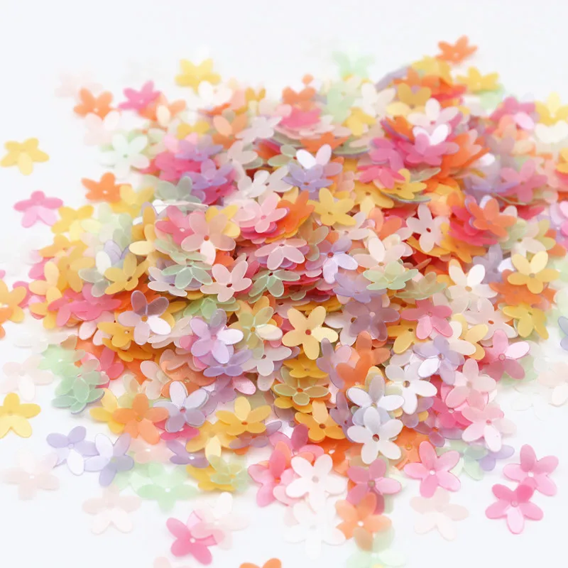 Sequins for crafts sequin embroidery accessories sequin sewing accessories sequins accessories matte flower sequins 10mm cup five finger sequin paillettes