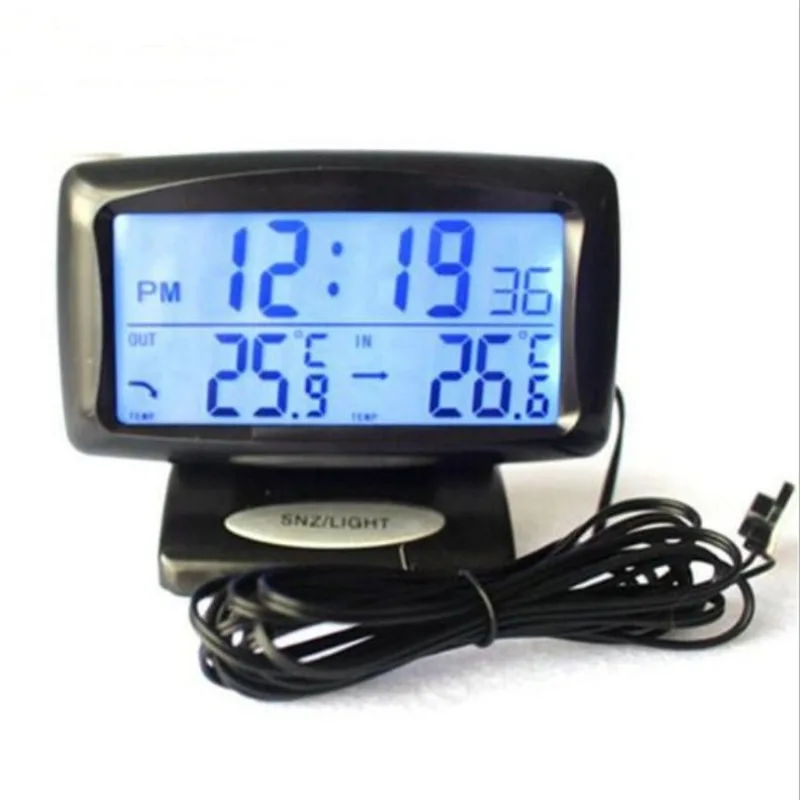 

Car for Electronic Watch Electronic Clock LED Liquid Crystal Night Light Big Screen Clock Multi-functional with Thermometer Car