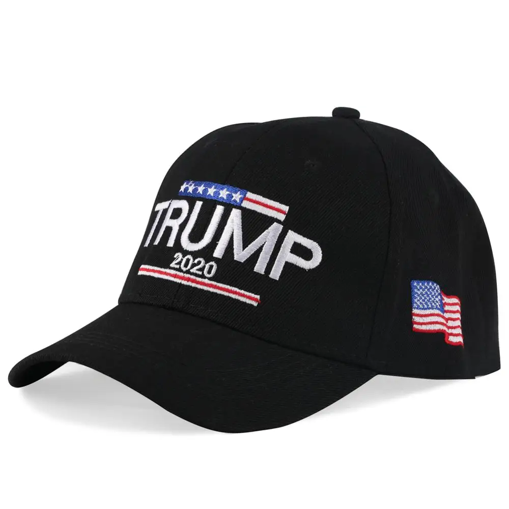 

Wholesale Embroidered Cap Casual Trump 2020 Baseball Caps USA Nation Flags Make America Great Again Hats Red and White Snapback