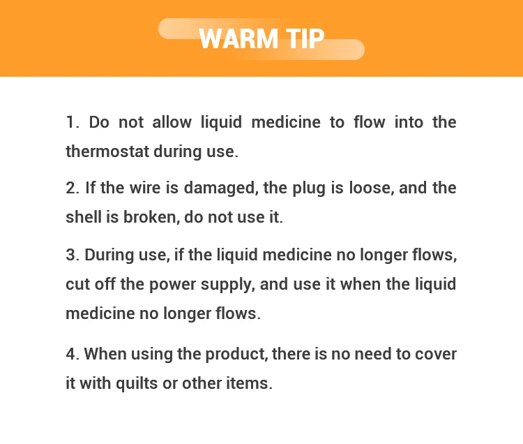 bolso clipe infusão aquecedor termostato haste de aquecimento