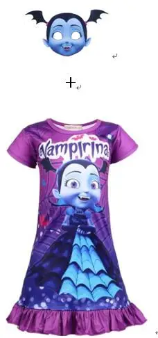Г. Детская одежда платье для маленьких девочек Vampirin/Детские милые платья принцессы с героями мультфильмов, пижамы домашнее платье с героями мультфильмов, Vampirina - Цвет: s0244-1235
