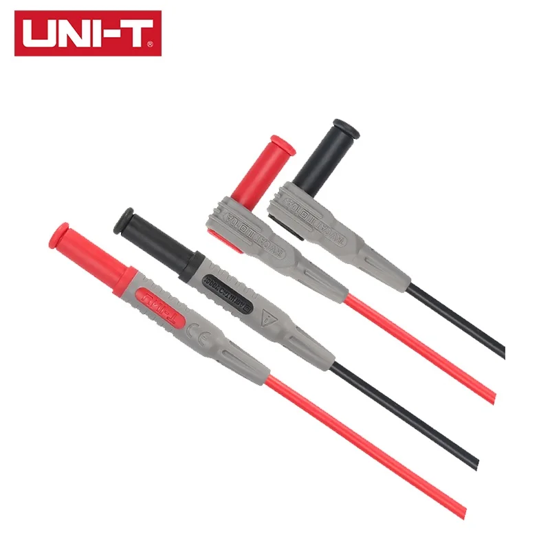 

UNI-T UT-L09 Dual Head Connecting Wire probe Multimeter Testing Leads Double Insulation Banana Plug With Safety Shield 1000V 16A