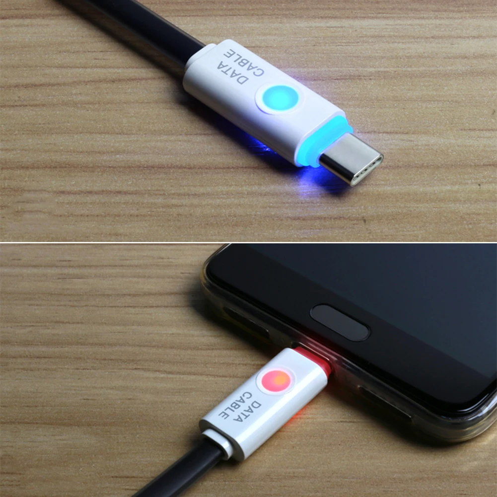 

LED Indicator Magnetic USB C Mobile Phone Cables Micro USB Type-C Charge Cable H