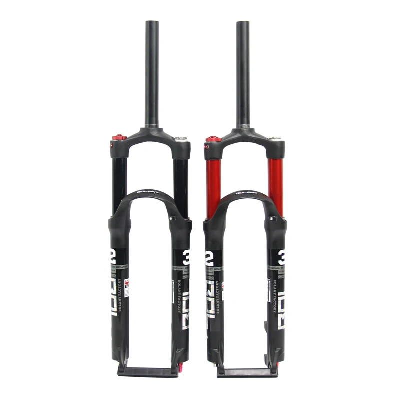 BOLANY MTB Велосипедная вилка двойной воздушный красный велосипеда передняя